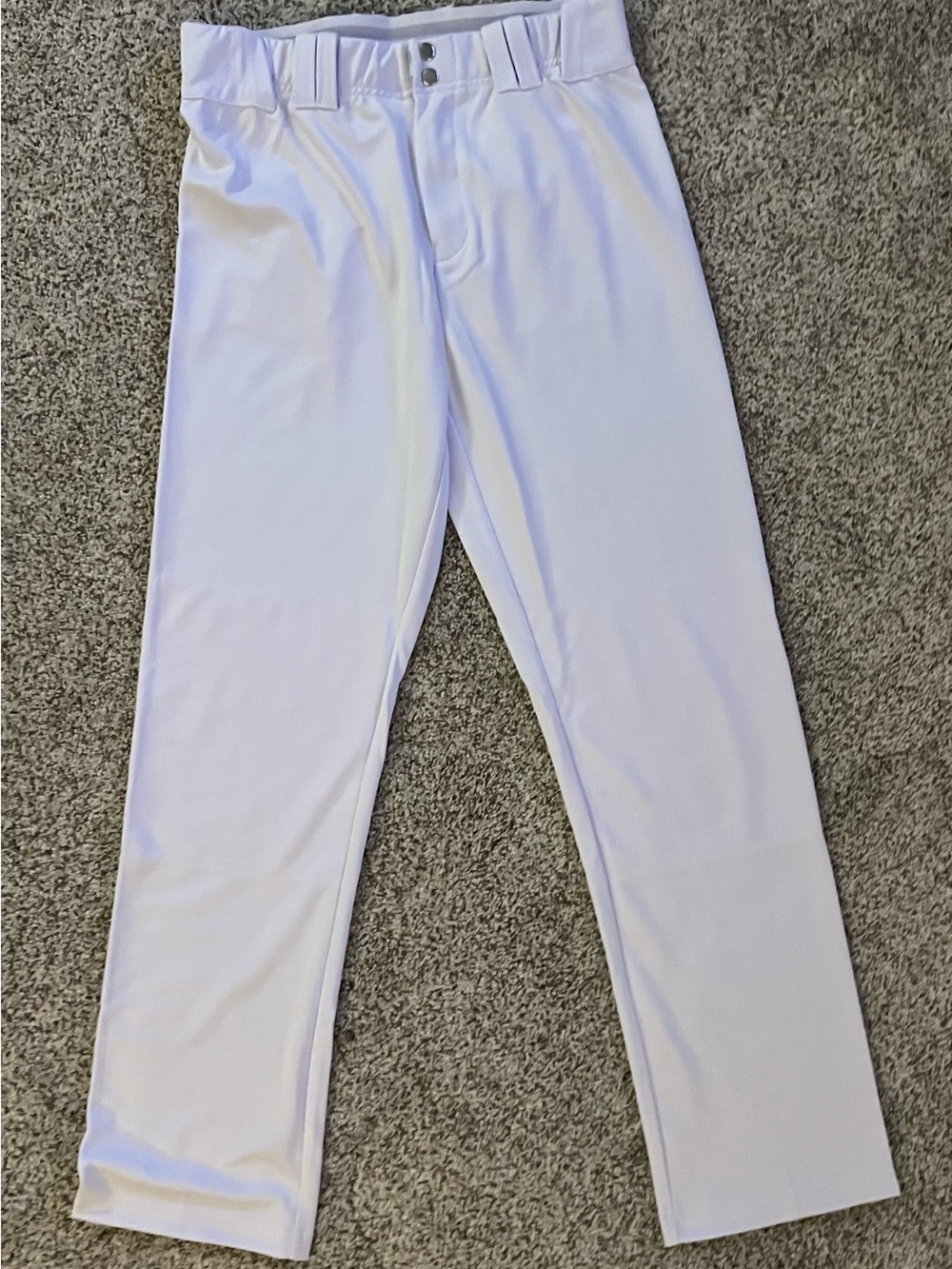 Kids White Athletic Baseball Pants